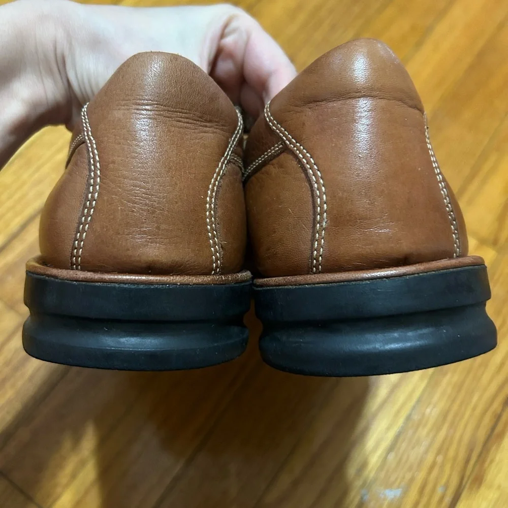 Sandro‎ Moscoloni Brazilian  Brown Leather Split Toe Lace Up Oxfords 10D